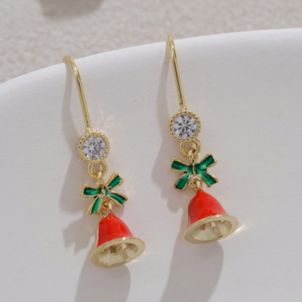 Cute Jingle Bell Christmas Earrings